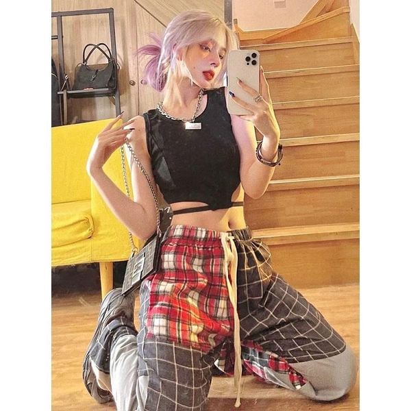 women's pants & capris plaid stitching straight-leg summer high street american retro contrast color trousers vintage clothes punk, Black;white
women's pants & capris plaid stitching straight-leg summer high street american retro contrast color trousers vintage clothes punk, Black;white