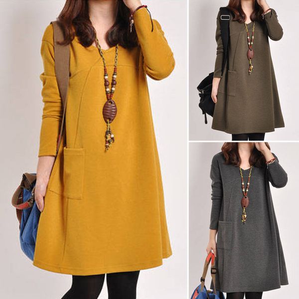 pregnant women's autumn and winter dress medium length long sleeve base coat round neck large medium length pregnant women's skirt, White
pregnant women's autumn and winter dress medium length long sleeve base coat round neck large medium length pregnant women's skirt, White