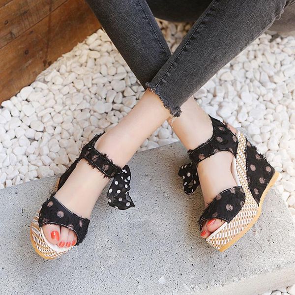 dress shoes women platform wedges heel sandals fashion outdoor casual dot lace-up closing footwear ladies summer #35, Black
dress shoes women platform wedges heel sandals fashion outdoor casual dot lace-up closing footwear ladies summer #35, Black
