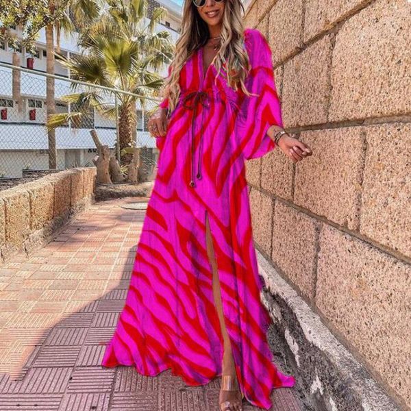 women's swimwear 2021 fashion water ripple print party beach wear dresses casual loose women long sleeve dress summer bandage vestidos, White;black
women's swimwear 2021 fashion water ripple print party beach wear dresses casual loose women long sleeve dress summer bandage vestidos, White;black
