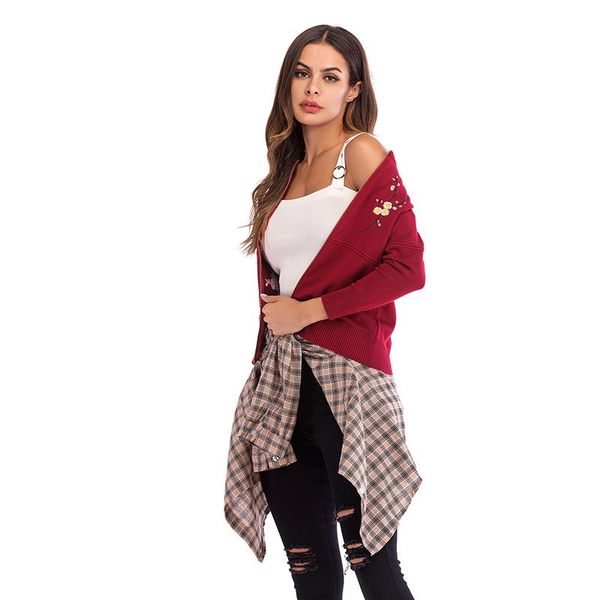 women's hoodies & sweatshirts 2021 autumn and winter european american embroidery florals zipper knitted slim jacket, Black
women's hoodies & sweatshirts 2021 autumn and winter european american embroidery florals zipper knitted slim jacket, Black