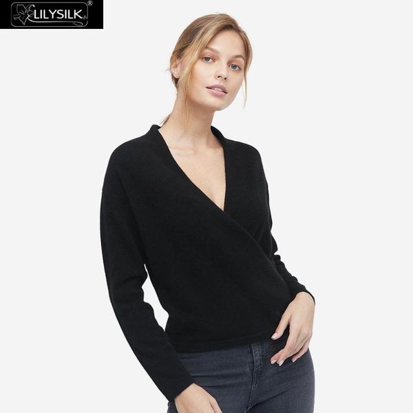 lilysilk wool sweater 100% cashmere knit women's simple v neck long sleeve super soft new ing, White
lilysilk wool sweater 100% cashmere knit women's simple v neck long sleeve super soft new ing, White