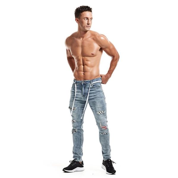 men's jeans mens casual pants hole trend slim denim men pencil solid color patchwork blue skinny
men's jeans mens casual pants hole trend slim denim men pencil solid color patchwork blue skinny