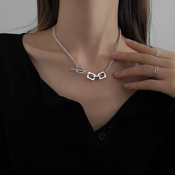 pendant necklaces neutral titanium steel chain necklace choker initial for women, Silver
pendant necklaces neutral titanium steel chain necklace choker initial for women, Silver