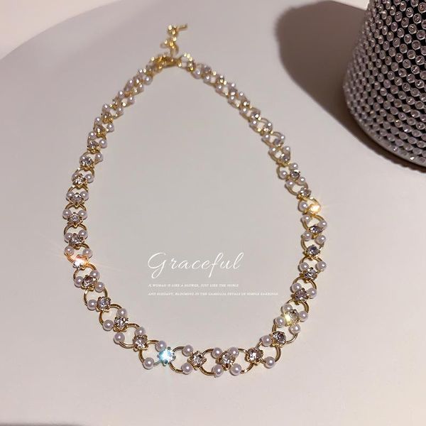 chokers lovelink vintage pearl metal crystal necklace for women gold color chain irregular simple daily jewelry, Golden;silver
chokers lovelink vintage pearl metal crystal necklace for women gold color chain irregular simple daily jewelry, Golden;silver