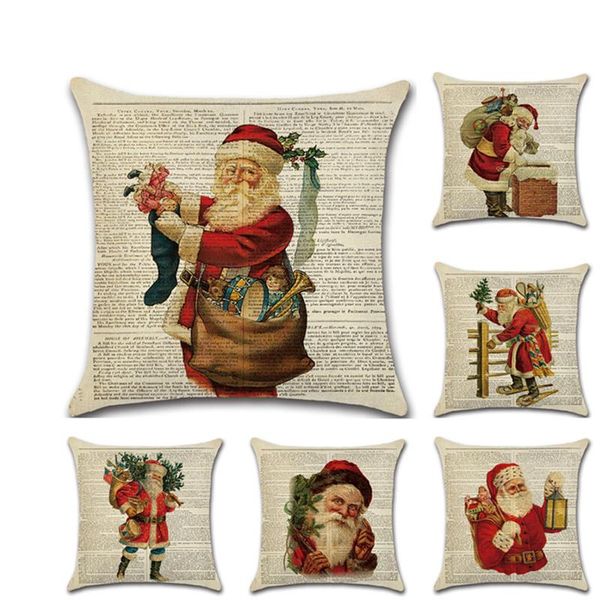cushion/decorative pillow christmas linen cushion cover decorative pillowcase retro spaper background santa claus 45*45cm case
cushion/decorative pillow christmas linen cushion cover decorative pillowcase retro spaper background santa claus 45*45cm case