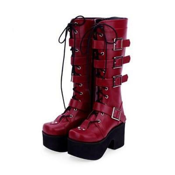 boots womens winter punk gothic buckle strap lace up knee high knight lolita cosplay platform shoes home made colors plus size, Black
boots womens winter punk gothic buckle strap lace up knee high knight lolita cosplay platform shoes home made colors plus size, Black