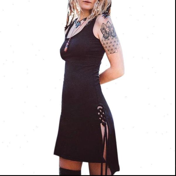 ladies dress o neck side bandage tank dresses gothic black robe femme mini womens clothing 2021 casual 3xl, Black;gray
ladies dress o neck side bandage tank dresses gothic black robe femme mini womens clothing 2021 casual 3xl, Black;gray