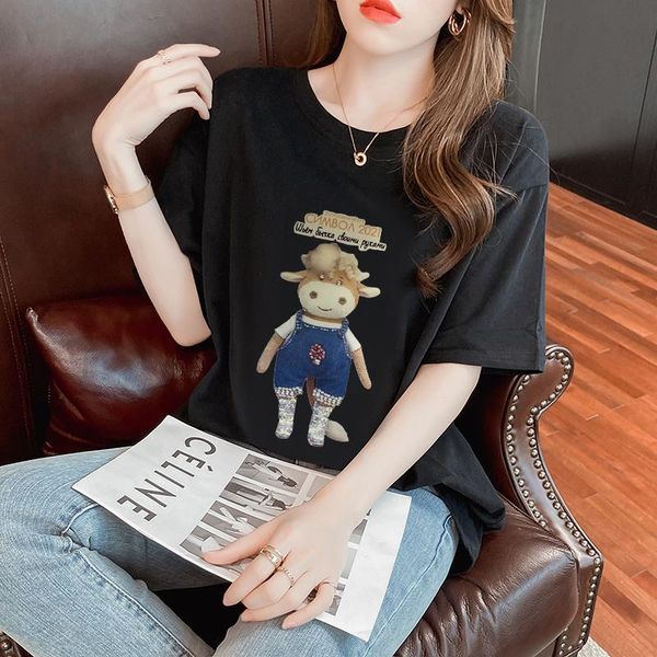 women's t-shirt 2021 women shirts cotton office lady short sleeve casual t-shirts cartoon o-neck girls summer loose black, White
women's t-shirt 2021 women shirts cotton office lady short sleeve casual t-shirts cartoon o-neck girls summer loose black, White