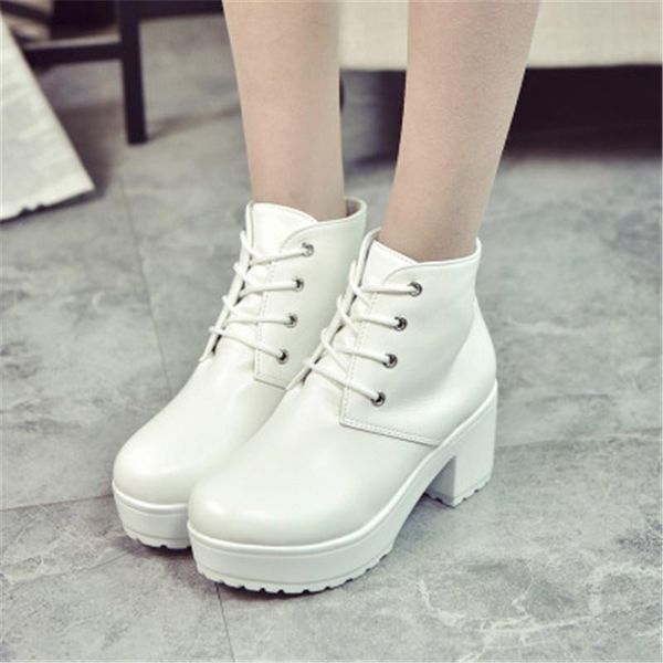 boots women's pu leather waterproof ankle platform lace up female high heels fashion short boot ladies party shoes, Black
boots women's pu leather waterproof ankle platform lace up female high heels fashion short boot ladies party shoes, Black
