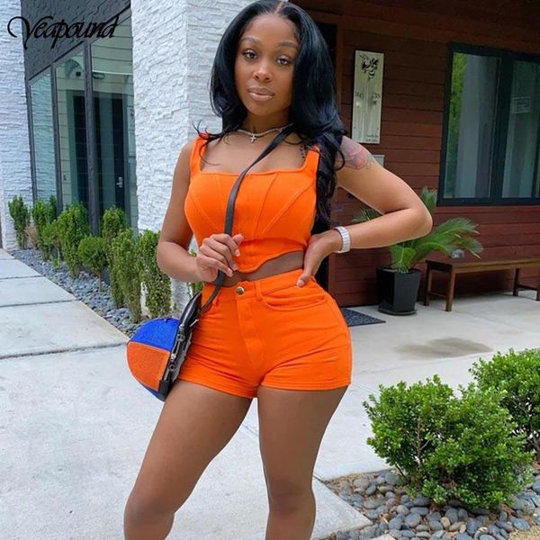 women's tracksuits fashion summer tracksuit solid color sleeveless zipper crop and shorts two pieces set bandage bodycon outfits, Gray
women's tracksuits fashion summer tracksuit solid color sleeveless zipper crop and shorts two pieces set bandage bodycon outfits, Gray