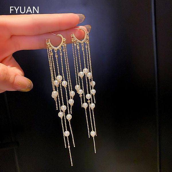 dangle & chandelier fyuan geometric pearl earrings for women bijoux golden long tassel weddings jewelry, Silver
dangle & chandelier fyuan geometric pearl earrings for women bijoux golden long tassel weddings jewelry, Silver