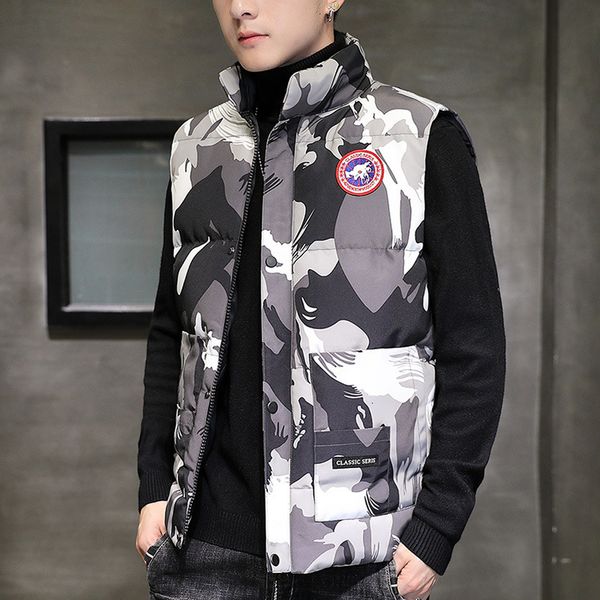 down sleeveless men's camouflage vest, cotton casual large jacket, thick yy0908, Black;white
down sleeveless men's camouflage vest, cotton casual large jacket, thick yy0908, Black;white