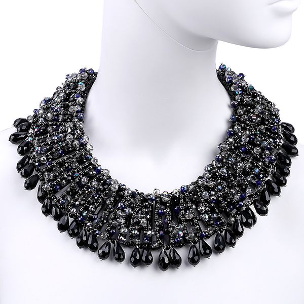 luxury trendy statement necklace crystal beaded knitted choker necklace for women fashion good quality chunky bib jewelry bijoux, Golden;silver
luxury trendy statement necklace crystal beaded knitted choker necklace for women fashion good quality chunky bib jewelry bijoux, Golden;silver