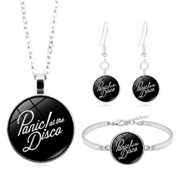 earrings & necklace panic at the disco fashion jewelry set po glass cabochon earring bracelet jewerly sets for women, Silver
earrings & necklace panic at the disco fashion jewelry set po glass cabochon earring bracelet jewerly sets for women, Silver