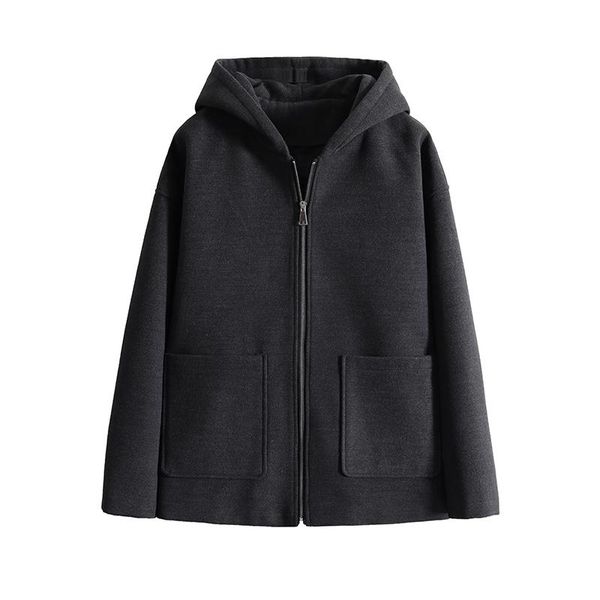 men's wool & blends windbreaker trend 2021 autumn and winter models korean casual handsome hooded coat woolen, Black
men's wool & blends windbreaker trend 2021 autumn and winter models korean casual handsome hooded coat woolen, Black