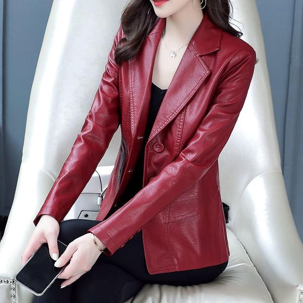 2021 women autumn winter new faux leather jacket lady single breasted long sleeve short coat female casual oversize outwear h212, Black
2021 women autumn winter new faux leather jacket lady single breasted long sleeve short coat female casual oversize outwear h212, Black