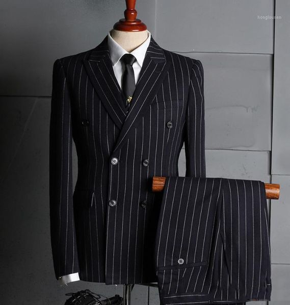men's suits & blazers (jacket+pants) gentleman pinstripe black 2 piece groom tuexdos for wedding formal prom suit party evening blazer, White;black
men's suits & blazers (jacket+pants) gentleman pinstripe black 2 piece groom tuexdos for wedding formal prom suit party evening blazer, White;black