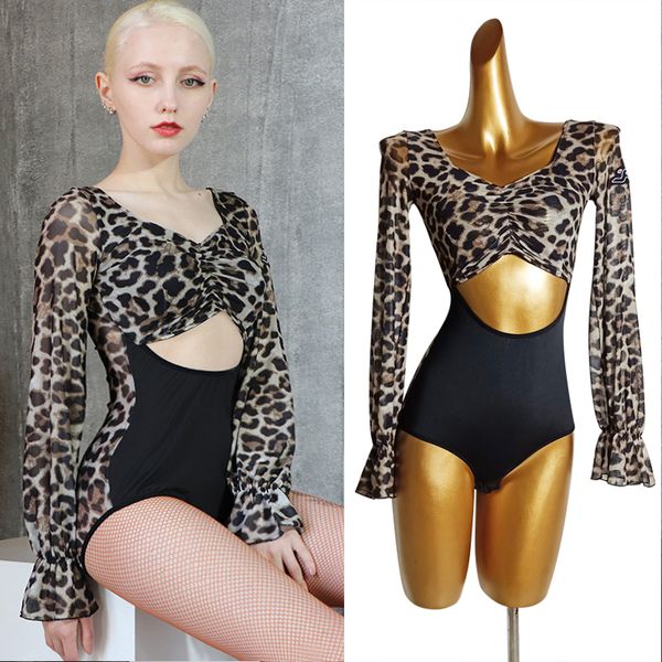latin dance clothes for women leopard hollow long sleeve salsa training shirt ballroom dancewear mesh bodysuit vdb3336, Black;red
latin dance clothes for women leopard hollow long sleeve salsa training shirt ballroom dancewear mesh bodysuit vdb3336, Black;red
