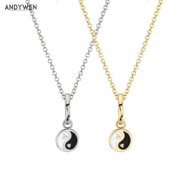 andywen 925 sterling silver gold night day pendant long chain necklace 2021 fashion fine jewelry enamel white balck jewelry
andywen 925 sterling silver gold night day pendant long chain necklace 2021 fashion fine jewelry enamel white balck jewelry