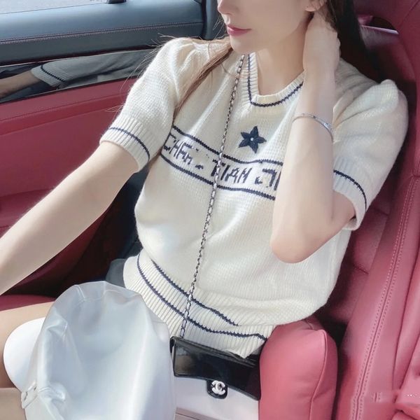 knitted medium bubble letter jacquard power same fashion autumn new style knitted short sleeve top, White;black
knitted medium bubble letter jacquard power same fashion autumn new style knitted short sleeve top, White;black