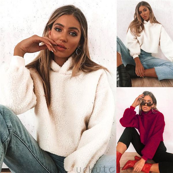 women's hoodies & sweatshirts 2021 womens autumn winter fashion cropped warm fluffy hoodie sweatshirt hooded pullover harajuku hoody cr, Black
women's hoodies & sweatshirts 2021 womens autumn winter fashion cropped warm fluffy hoodie sweatshirt hooded pullover harajuku hoody cr, Black