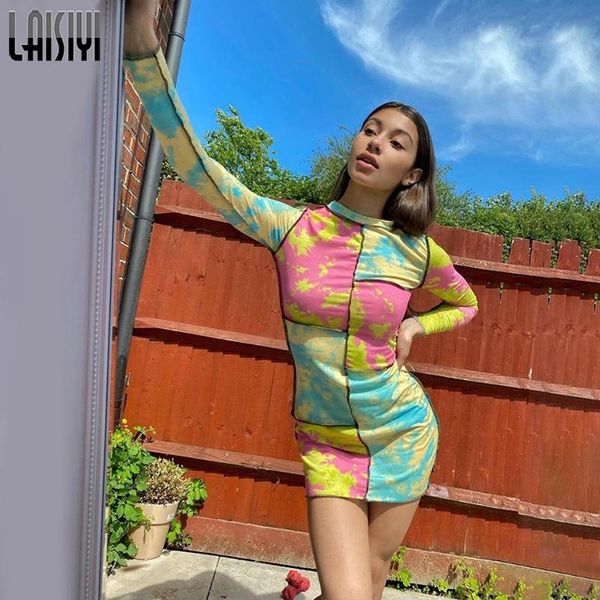 laisiyi 2021 tie dye patchwork long sleeve mini dress autumn winter women fashion streetwear outfits cute candy dress new, Black;gray
laisiyi 2021 tie dye patchwork long sleeve mini dress autumn winter women fashion streetwear outfits cute candy dress new, Black;gray