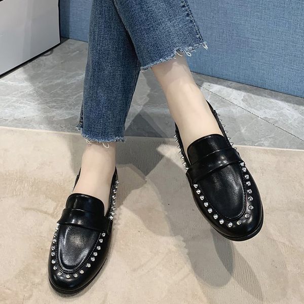 vintage rivet pu leather loafers women comfortable low heel slip on pumps woman spring shallow mouth simple office shoesdress shoes, Black
vintage rivet pu leather loafers women comfortable low heel slip on pumps woman spring shallow mouth simple office shoesdress shoes, Black