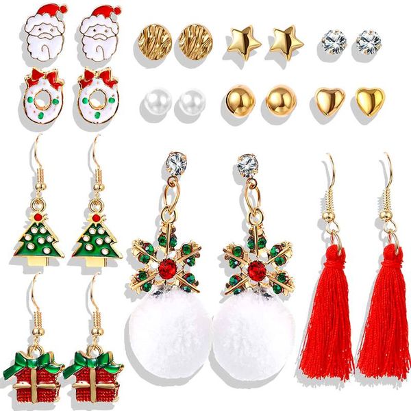 stud vkme christma earrings set christmas gifts for women cute bells tree elk earring halloween jewelry, Golden;silver
stud vkme christma earrings set christmas gifts for women cute bells tree elk earring halloween jewelry, Golden;silver