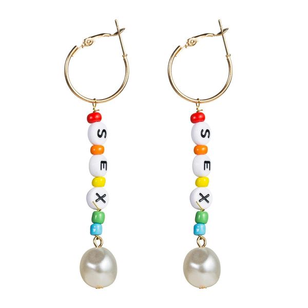 wind personalized letters resin rice beads imitation pearl earring long earrings fashionable women ins internet red earring, Golden
wind personalized letters resin rice beads imitation pearl earring long earrings fashionable women ins internet red earring, Golden