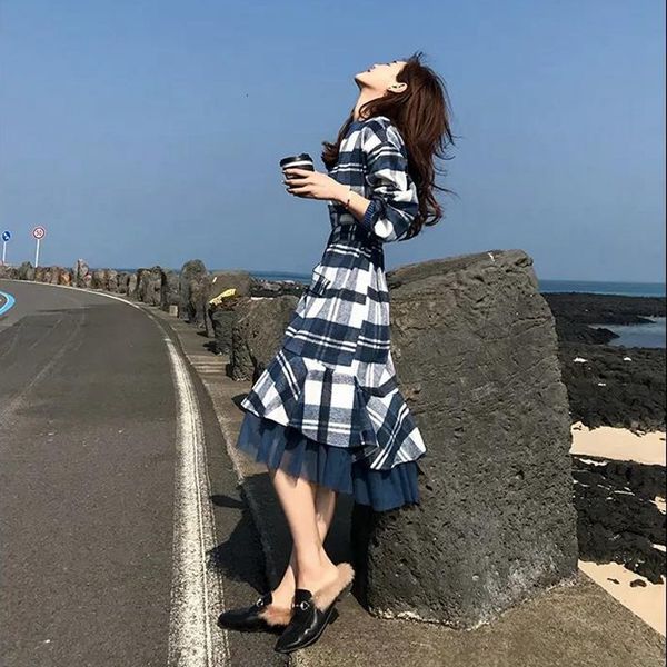2021 new fall winter women's retro clothes below the knee fishtail plaid seam long sleeve lady office in wool kfws, Black;gray
2021 new fall winter women's retro clothes below the knee fishtail plaid seam long sleeve lady office in wool kfws, Black;gray