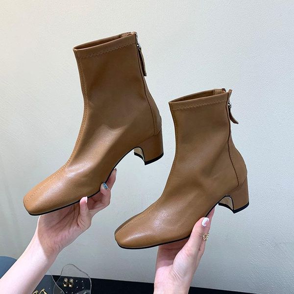 boots elegant half short women high heel shoes woman platform thick zipper office lady street footwear, Black
boots elegant half short women high heel shoes woman platform thick zipper office lady street footwear, Black