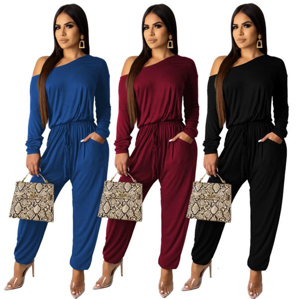 2021 new solid color off shoulder long sleeves sashes drawstring trousers woman jumpsuit autumn rompers bodysuit b5qw, Gray
2021 new solid color off shoulder long sleeves sashes drawstring trousers woman jumpsuit autumn rompers bodysuit b5qw, Gray