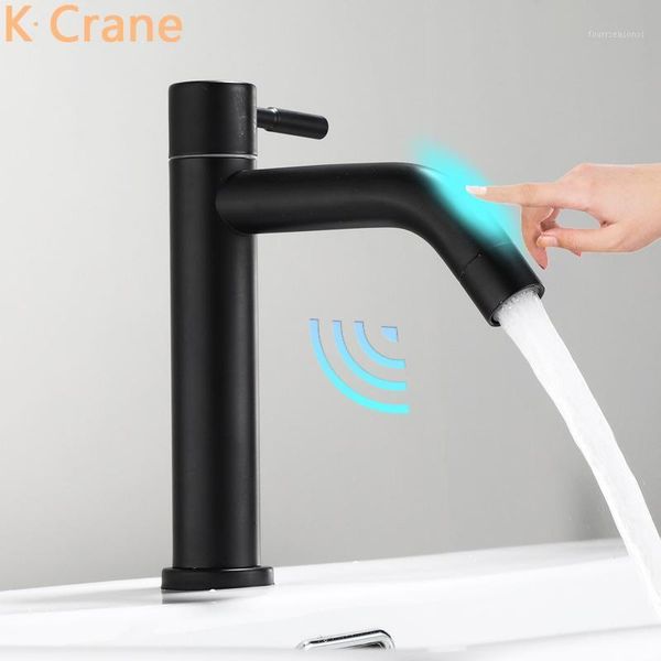 black touch basin sink faucet bathroom smart sensor tap single cold battery kraan handle deck mounted induction torneras faucets1
black touch basin sink faucet bathroom smart sensor tap single cold battery kraan handle deck mounted induction torneras faucets1
