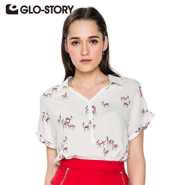 women's blouses & shirts glo-story women blouse 2021 spring and summer shirt short sleeve casual printing patterns ladies 3331, White
women's blouses & shirts glo-story women blouse 2021 spring and summer shirt short sleeve casual printing patterns ladies 3331, White
