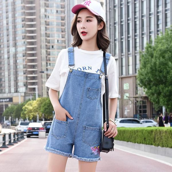 women's jeans women spring summer loose korean overalls fashion animal embroidery strap denim female pockets preppy style shorts, Blue
women's jeans women spring summer loose korean overalls fashion animal embroidery strap denim female pockets preppy style shorts, Blue