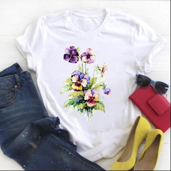 women shirt womens floral flower printed clothing summer clothes ladies kawaii tees graphic printed tshirt female t shirt, White
women shirt womens floral flower printed clothing summer clothes ladies kawaii tees graphic printed tshirt female t shirt, White