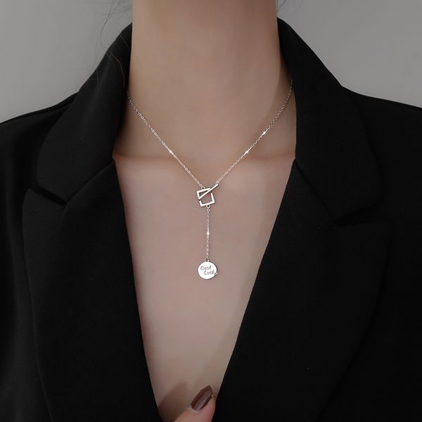 geometric round brand necklace female niche design feeling necklace tide web celebrity new chain tassel clavicle, Silver
geometric round brand necklace female niche design feeling necklace tide web celebrity new chain tassel clavicle, Silver