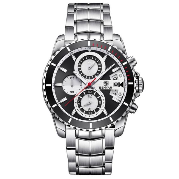 wristwatches benyar casual mens watch chronograph quartz movement male 30m waterproof boyfriend gift a519, Slivery;brown
wristwatches benyar casual mens watch chronograph quartz movement male 30m waterproof boyfriend gift a519, Slivery;brown