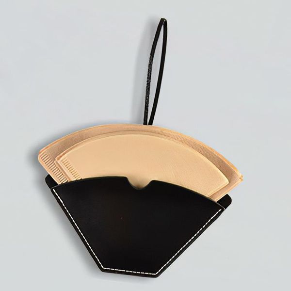 coffee filters black filter paper storage bag can hold 20 sheets of leather holder for home kitchen utensils
coffee filters black filter paper storage bag can hold 20 sheets of leather holder for home kitchen utensils