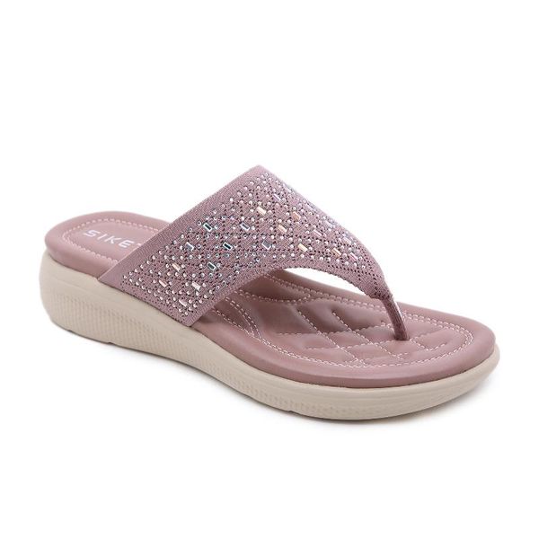 slippers 2021 summer style fashion rhinestone slope heel thick sole european and american large size women, Black
slippers 2021 summer style fashion rhinestone slope heel thick sole european and american large size women, Black