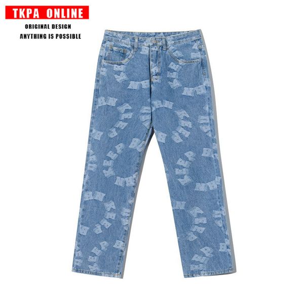tkpa american hip hop brand letter full print ins same high street trend loose straight jeans for men, Black
tkpa american hip hop brand letter full print ins same high street trend loose straight jeans for men, Black
