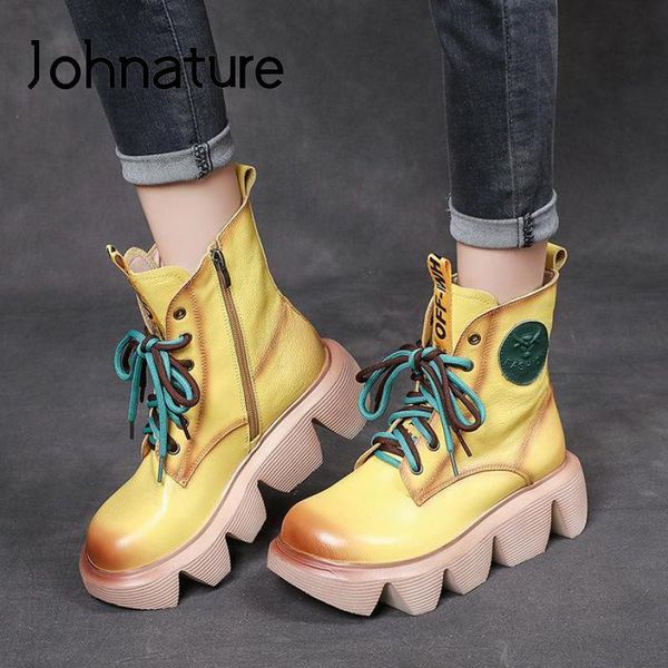 boots johnature genuine leather women winter shoes zip round toe lace-up leisure 2021 handmade concise platform, Black
boots johnature genuine leather women winter shoes zip round toe lace-up leisure 2021 handmade concise platform, Black