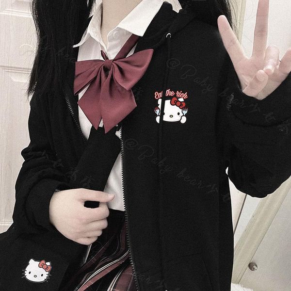 women's jackets female students 2021 summer thin section japanese cartoon cute harajuku cardigan hooded long-sleeved all-match jacket, Black;brown
women's jackets female students 2021 summer thin section japanese cartoon cute harajuku cardigan hooded long-sleeved all-match jacket, Black;brown