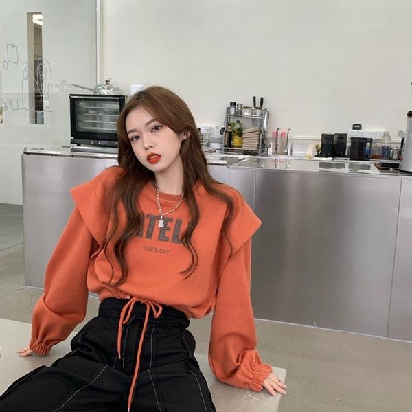 women's hoodies & sweatshirts 2021 spring autumn fashion lovely street style for woman comfortable o-neck butterfly sleeve fleece, Black
women's hoodies & sweatshirts 2021 spring autumn fashion lovely street style for woman comfortable o-neck butterfly sleeve fleece, Black