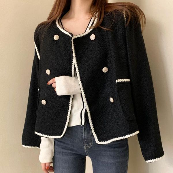 women's jackets women tweed coat o neck long sleeve autumn winter 2021 elegant loose jacket all match casual vintage korean chic zip-u, Black;brown
women's jackets women tweed coat o neck long sleeve autumn winter 2021 elegant loose jacket all match casual vintage korean chic zip-u, Black;brown