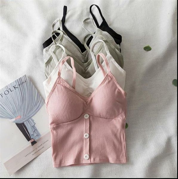women casual solid color bralettes bras elastic wireless padded lingerie bra camis sling vest ladies underwear clothes, White
women casual solid color bralettes bras elastic wireless padded lingerie bra camis sling vest ladies underwear clothes, White