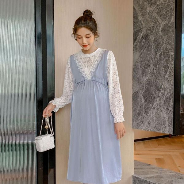 maternity dresses 602# clothes spring autumn long sleeves lace loose patchwork dress for pregnant women mom, White
maternity dresses 602# clothes spring autumn long sleeves lace loose patchwork dress for pregnant women mom, White