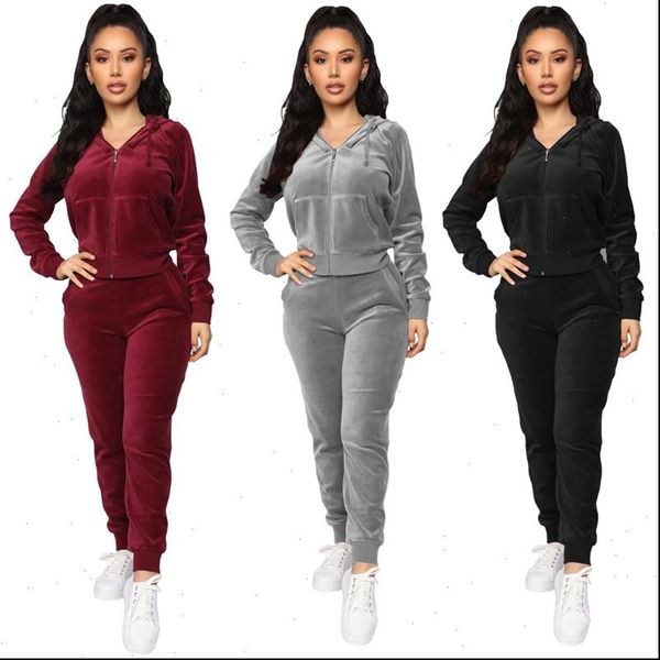 velvet tracksuit women two piece set autumn clothes hooded long sleeve coat and pants sports suit velour womens sets, Gray
velvet tracksuit women two piece set autumn clothes hooded long sleeve coat and pants sports suit velour womens sets, Gray