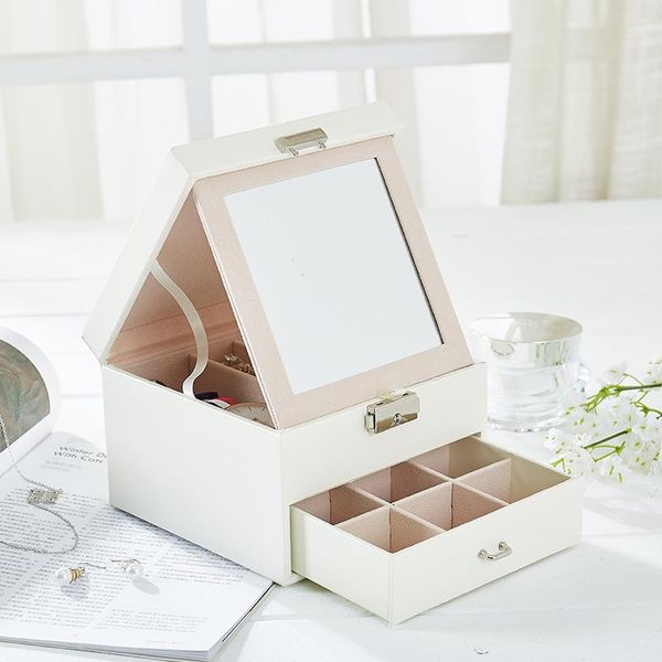 storage boxes & bins 160*160*112mm pu leather home organization jewelry box portable double-layer earrings ring acceossories
storage boxes & bins 160*160*112mm pu leather home organization jewelry box portable double-layer earrings ring acceossories